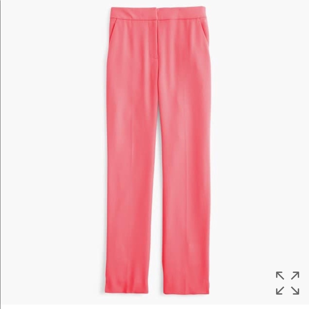 J Crew new easy pant in matte crepe, coral, sz 4